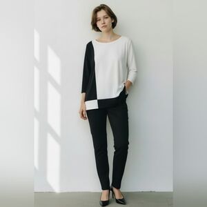 Black and White Women's Top